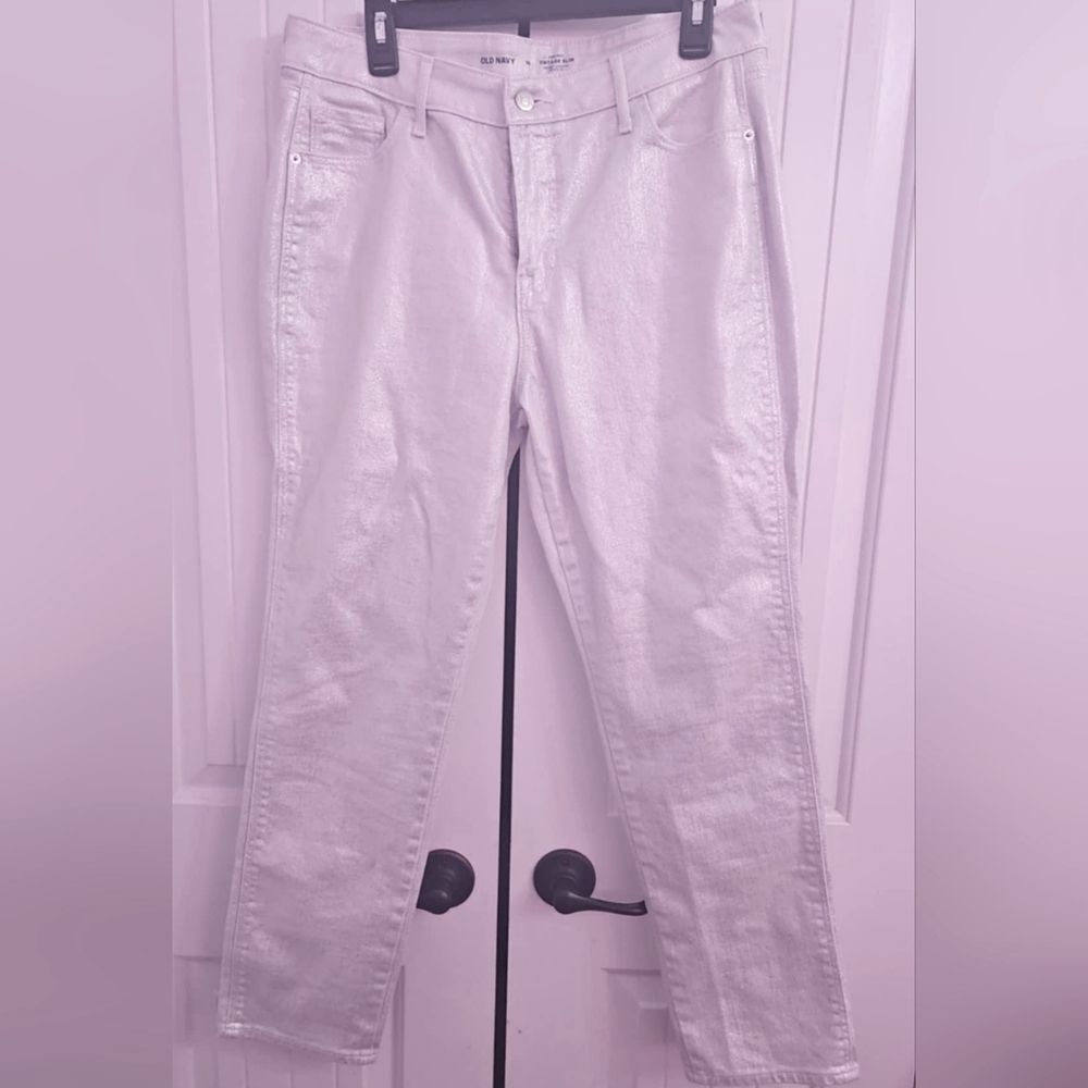 Stylish Glitter White Jeans